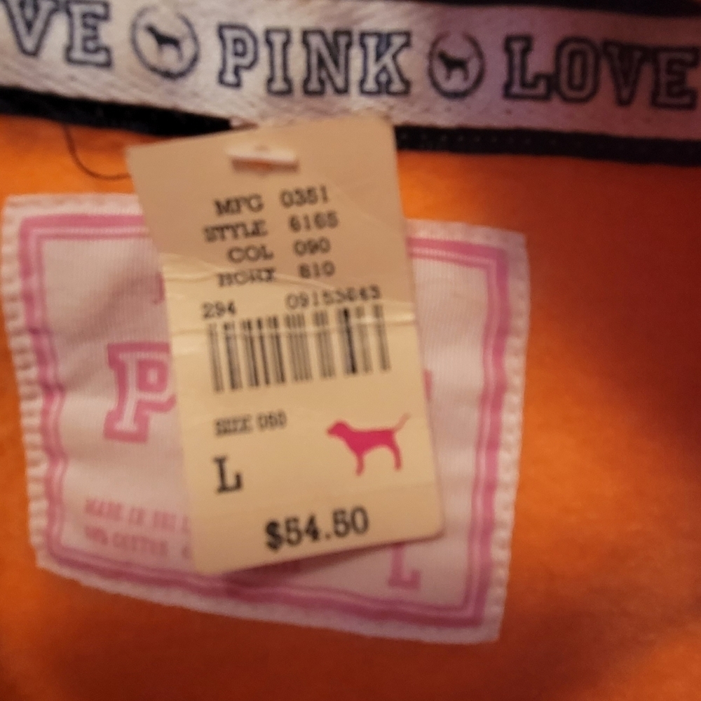 Victoria's Secret Pink Clemson Orange Hoodie RARE - Picture 3 of 3